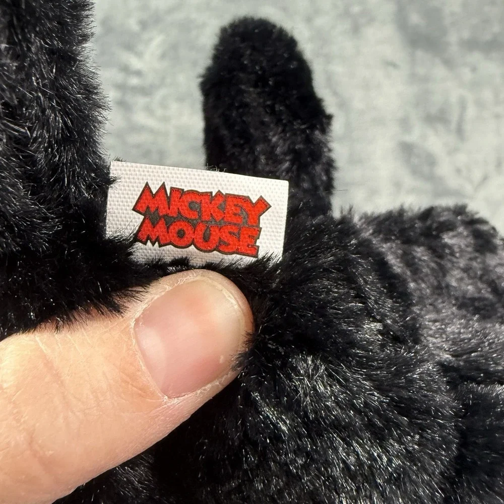 Disney Mickey Mouse Clubhouse Ears W/Braids Black Fluffy Beanie Laplander Hat